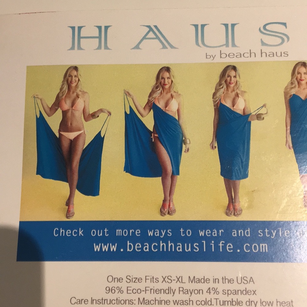 Luscious persimmon beach wrap. Never worn